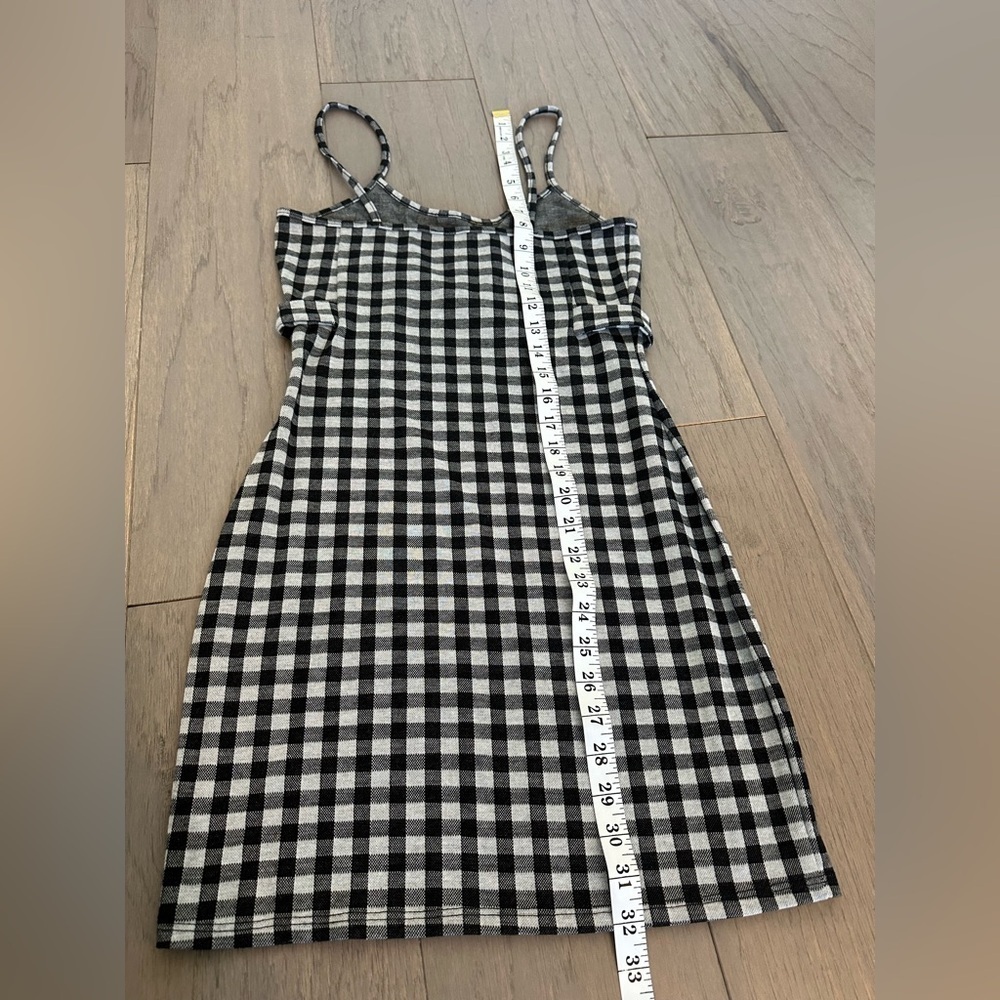 Rue 21 Checkered Plaid Mini Bodycon Dress Black and White - Picture 4 of 6
